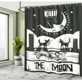 thumbnail image 5 of Ambesonne Moon Shower Curtain, Lobster Wolves Moon Tarot, 69"Wx70"L, Charcoal Grey White, 5 of 5