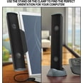 thumbnail image 4 of USB Speakers for Laptop Computer - USB Powered Mini Sound Bar with Clip-On Portable External Speaker Design for Monitor, One Cable for Digital Audio Input and Power (Black), 4 of 8