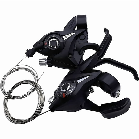 21-Speed Bike Derailleur and Shifter Set,Bicycle 3x7 Shift Levers with Brake, Cycling Disc Handle, Includes Shift Cable