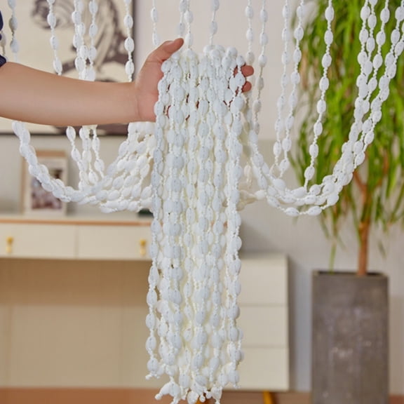 2Pcs Bead Curtain Patio Door And Beaded Door Opening Curtain 39x78in Beaded Curtain Door String (White)