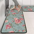 thumbnail image 2 of Kitchen Rugs Sets Of 2,Pioneer Flower Floral Print Pattern Anti Fatigue Kitchen Mat Rugs Non Slip Washable,Decorative Kitchen Floor Mats for Kitchen,Sink,Laundry,17"x47"+17"x47", 2 of 5