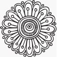thumbnail image 1 of Printtoo Floral Mandala Wooden Rubber Stamp Scrap-booking Craft Textile Round Stamps-3 Inch, 1 of 1