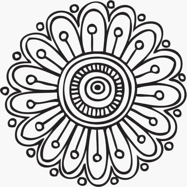 Printtoo Floral Mandala Wooden Rubber Stamp Scrap-booking Craft Textile Round Stamps-3 Inch