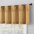 thumbnail image 2 of AIR-Cotton Blend Button Tab Top Cafe Curtains, Valance, 54" x 14, Camel, 2 of 4
