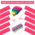 thumbnail image 3 of 26 Pack Colored Party Highlights Clip in Hair Extensions for Girls 20 inches Multi-colors Straight Hair Synthetic Hairpieces In The Party(13colored), 3 of 17