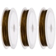 thumbnail image 1 of Miangastore Fil de Perles Fil d'Acier Doré 3 Rouleaux pour Fabrication et Tissage de Fil, 1 of 8
