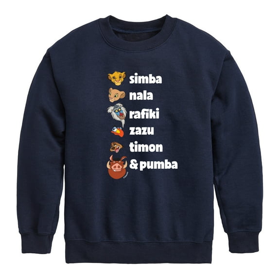 The Lion King - Main Characters - Toddler & Youth Crewneck Fleece Sweatshirt