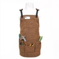 thumbnail image 3 of SPRING PARK Bib Apron Multi-Pocket Anti-dirty Canvas Tool Apron for Woodworking Gardening Craft Barbecue, 3 of 7