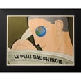 thumbnail image 2 of Vintage Apple Collection 18x14 Black Modern Framed Museum Art Print Titled - artdeco_french_newspaper, 2 of 5