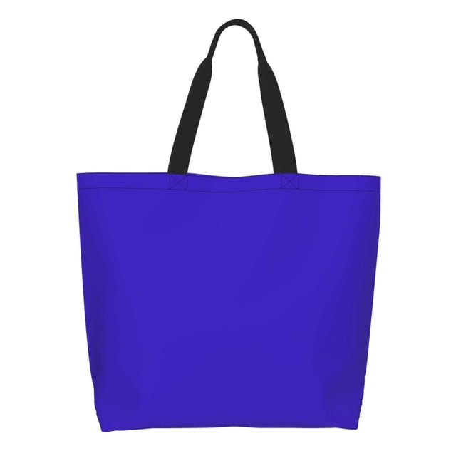 Fotbe Darkblue Bolsa Tote Estética de Lona con Estampado para Mujer - Bolsa Reutilizable de Hombro Casual para Vacaciones, Compras, Trabajo y Gimnasio