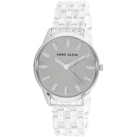 Anne Klein Tie - Anne Klein Women's AK-2617CLSV Silver Resin Japanese Quartz Fashion Watch