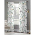 thumbnail image 4 of Spring Flowers Sheer Curtains 84 Inch Length 2 Panels Set Window Treatments, Yellow Pink Floral Leaves Country Farm Plants Rod Pocket Semi Curtains for Living Room/Bedroom/Kitchen, 104"W x 84"L, 4 of 7