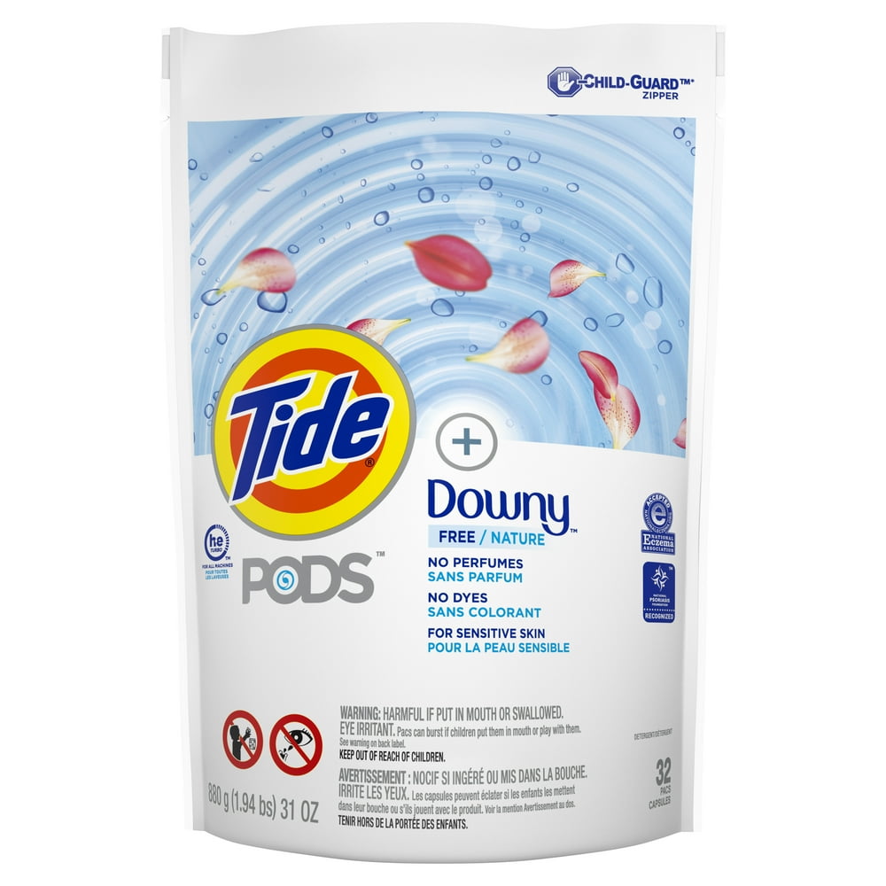Tide Pods with Downy Free, 32 ct Laundry Detergent Pacs