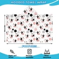thumbnail image 2 of White Cow Head Dot Pattern Hooded Bath Towel，60"x35" for Ages 3 To 12 Kids, Quick Dry Lightweight Soft Microfiber Hood Beach Towel Cover Up for Kids, 2 of 7