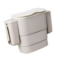 thumbnail image 2 of Hanging Trash Can with Lid Large Capacity Wall Mounted Garbage Can for Kitchen Cabinet Bathroom Light Gray, 2 of 12