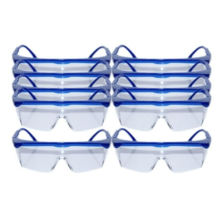 

10 Pairs Clear Safety Glasses Running Dust-proof Scratch Resistant