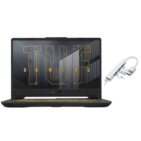 ASUS TUF Gaming 15.6” FHD 144Hz Gaming Laptop | AMD Ryzen 5 7535HS(Beat i7-1355U) | NVIDIA GeForce RTX 3050 | Backlit | Black| 8GB RAM DDR5 | 512GB SSD | Windows 11 Home |Bundle with USB 3.0 Hub