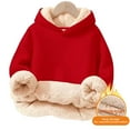 thumbnail image 4 of SGMVNU Unisex Boys Girls Lined Cozy Hoodie Kids Warm Winter Hoodies Pullover Hooded Sweatshirt Sweater, Size 13-14 Years, Red, 4 of 4