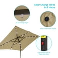 thumbnail image 4 of CHYVARY 10 x 6.5ft LED Outdoor Patio Rectangular Table Umbrellas for Deck, Poolside and Garden,Sand, 4 of 9