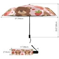 thumbnail image 3 of Cartoon Bear and Strawberry Compact Sun Umbrella Windproof Travel Umbrellas for Rain Strong Portable UV Protection, 3 of 8