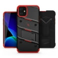 thumbnail image 2 of ZIZO BOLT Series iPhone 11 Case - Heavy-duty Military-grade Drop Protection w/ Kickstand Included Belt Clip Holster Tempered Glass Lanyard - Black / Red, 2 of 6