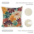 thumbnail image 4 of Summer Dahlias Flowers Linen Throw Pillow Covers Decorative Pillow Cases 18x18 inch Cushion Case Set of 4 Couch Pillows Cover for Sofa Bedroom Living Room Car, 4 of 8