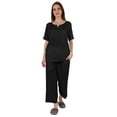 thumbnail image 5 of Inkmeso Short Sleeve Nightwear Pajama Set For Women Henley T-Shirt & Pajama Sleepwear Set, 5 of 7