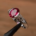 thumbnail image 2 of Natural Pink Ruby Ring, 925 Sterling Silver Ring, Gift for Her, Gemstone Ring, Birthstone Rings for Women, Gift For Her, 2 of 2
