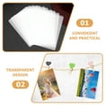 thumbnail image 3 of HAMPPLIES 100pcs Laminating Film Clear Plastic Fade-resistant for File Storage, 3 of 7