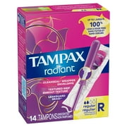 Tampax Radiant Regular Unscented 14 each