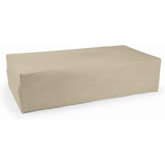 YANG2 Rectangular Accent Table Cover - Patio Outdoor Furniture Cover, Water Resistant, Elite 300D Polyester, 40W x 28D x 22H, Khaki