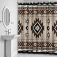 thumbnail image 5 of Aztec Shower Curtain for Bathroom Decor, Brown Southwest Wind Bohemian Ethnic Wind Waterproof Fabric Shower Curtain, 36"x78" Set with 12 Hooks, 5 of 9