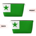 thumbnail image 2 of Flag Of Esperanto Purse Organizer Handbags Totes Leather Zipper Printing Bag For Women Travel Toiletry Bag, 2 of 7