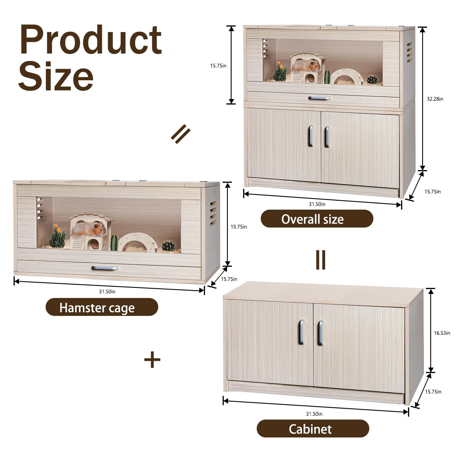 Spacious Multi-Functional Small Animal Cage – Includes Storage, Acrylic Panels, And Easy Cleaning For Hamsters, Guinea Pigs, And Chinchillas