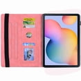 thumbnail image 3 of Dteck Case For Samsung Galaxy Tab S6 Lite 10.4 inch 2020, [Hand Strap] [Multi-Angel Stand] [Credit Card Wallet] PU Leather Shockproof Case, Pink, 3 of 7