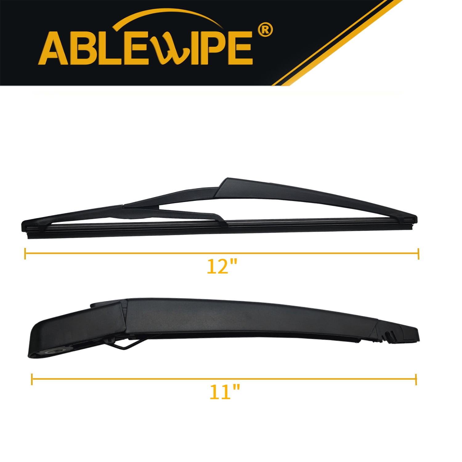 ABLEWIPE Windshield Wiper Blades Replacement for Nissan Rogue Select 2014-2015, Quality Front Rear Wiper Blade with Rear Arm, 26"+14"+12"+11.6" (Set of 4),Y07W9J1W
