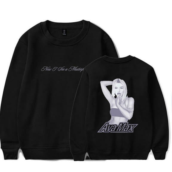 Ava Max Now I am a masterpiece 2025 Merch crew neck sweatshirt Long sleeve Fashion Casual Hooded Sweatshirts