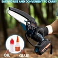 thumbnail image 4 of Mini  6-inch Cordless, Portable chainsaws, Small Handheld Chain  for Tree Trimmer,  and  , Chain saws Gifts for Husband, Dad(1 + 1 Chain+ 1 Bars), 4 of 7