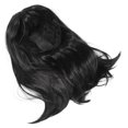 thumbnail image 1 of Women Straight Black Long , Synthetic Long  Lightweight  Looking Elastic Net  for Daily for Lady, 1 of 8