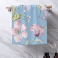 thumbnail image 5 of YFYANG Absorbent Towel, Soft Skin-Friendly Blue Watercolor Flowers Washcloth Bath Towel, Suitable for All Skin, 27.5 x 16-inch, 5 of 7