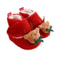thumbnail image 1 of Cartoon Shoes for Babies Warm Soft Sole First Booties Winter Boots,Color:Red,4, 1 of 8
