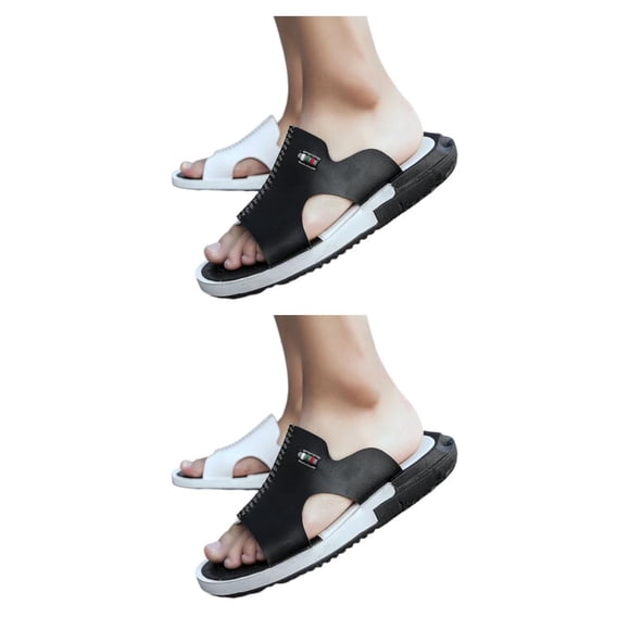 Sandalias de playa Sonducket estilo informal 2 piezas Blanco negro talla 40