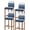 Blue, variant on Navy Blue Ombre Bar Stool Covers Set of 4, Modern Abstract Art Texture Stretch Washable Bar Chair Covers with Backs, Removable Pub Counter Height Chair Cover for Kitchen Dining Room Cafe