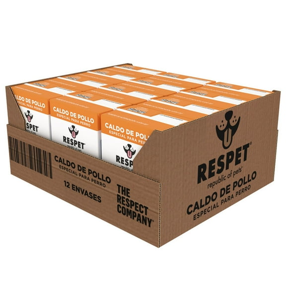 Caldo para perro Respet de Pollo paquete de 12 piezas de 200 ml