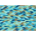 thumbnail image 1 of Ahgly Company Machine Washable Indoor Rectangle Transitional Green Area Rugs, 5' x 7', 1 of 7