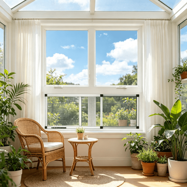 2 Pack Adjustable Window Screen, 15" H x 21"–40" W, Expandable Aluminum Frame with Durable Mesh, Horizontal or Vertical Mount, Fits Most Home Windows