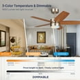 thumbnail image 3 of Vagizm Ventilador de Techo Interior Moderno con Montaje en Barra de Níquel Cepillado de 36 Pulgadas, 3 of 7