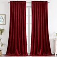 thumbnail image 1 of Cortinas Benedeco de terciopelo rojo burdeos de 132 x 213 cm de ancho, 2 paneles, 1 of 7