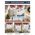 thumbnail image 6 of Christmas Valance Curtain for Windows Winter Snowman Xmas Tree Deer Snowflakes Red Curtain Valances Short Window Treatments Panels for Kitchen Bathroom Laundry Room Basement 42 x 12 Inch, 6 of 7