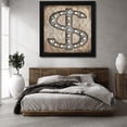 thumbnail image 3 of Jen Killeen 26x26 Black Modern Wood Framed Wall Art Titled - Marquee Symbols III, 3 of 6